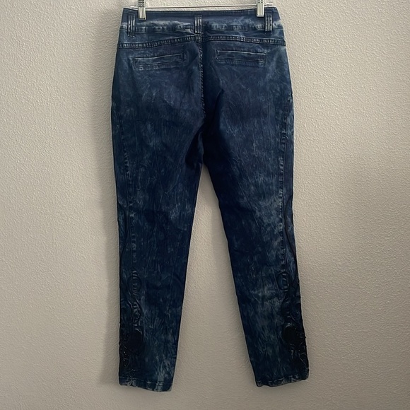 Soft Surroundings Blue Tie Dye Embellished Jeans - Picture 2 of 5
